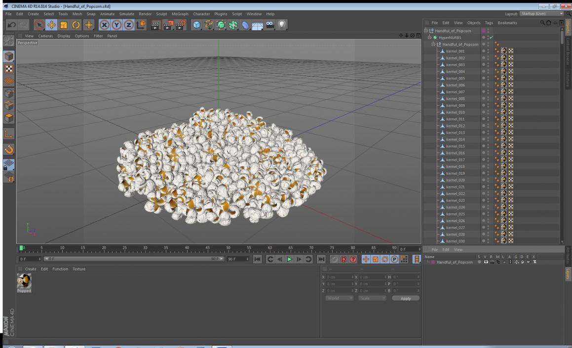 3D model Pile of Popcorn