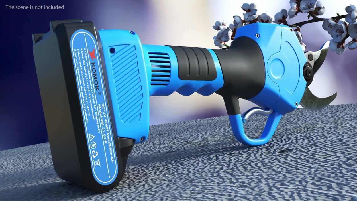 3D Blue Komok Cordless Pruner