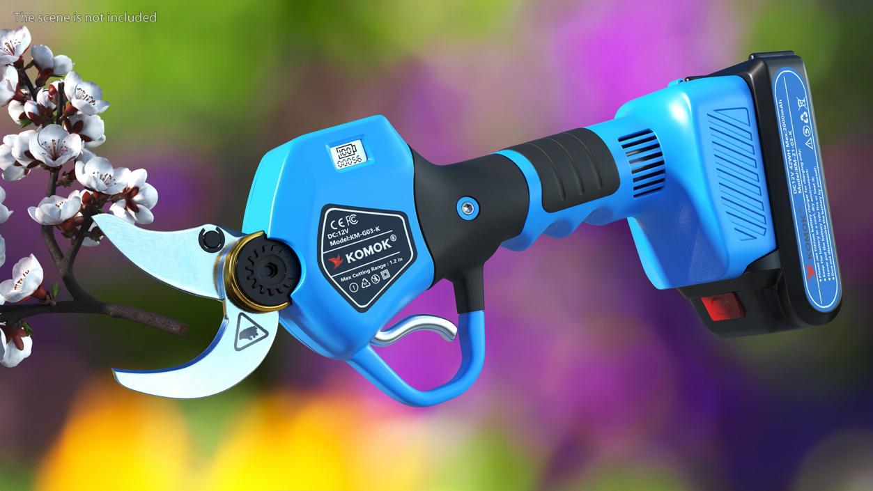 3D Blue Komok Cordless Pruner