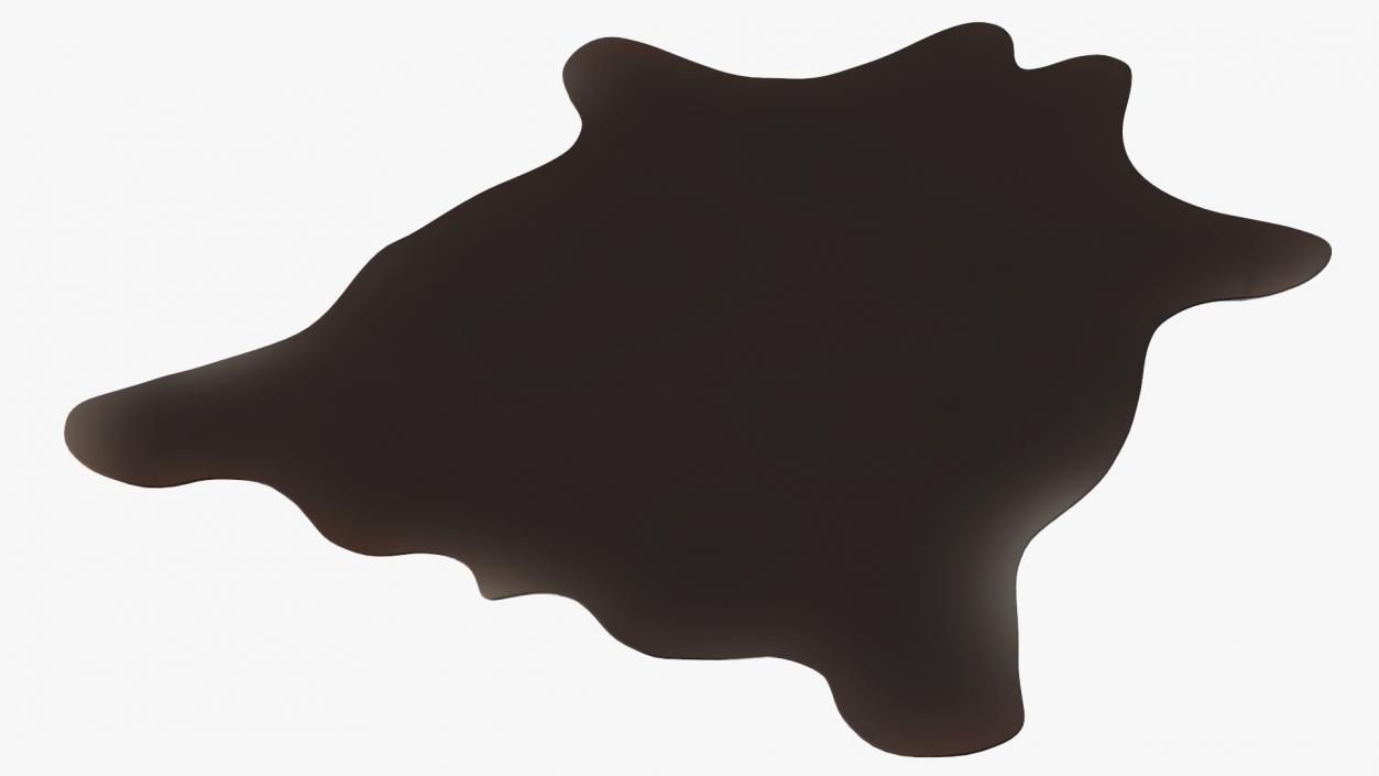 3D Cowhide Rug Light Brown and White model