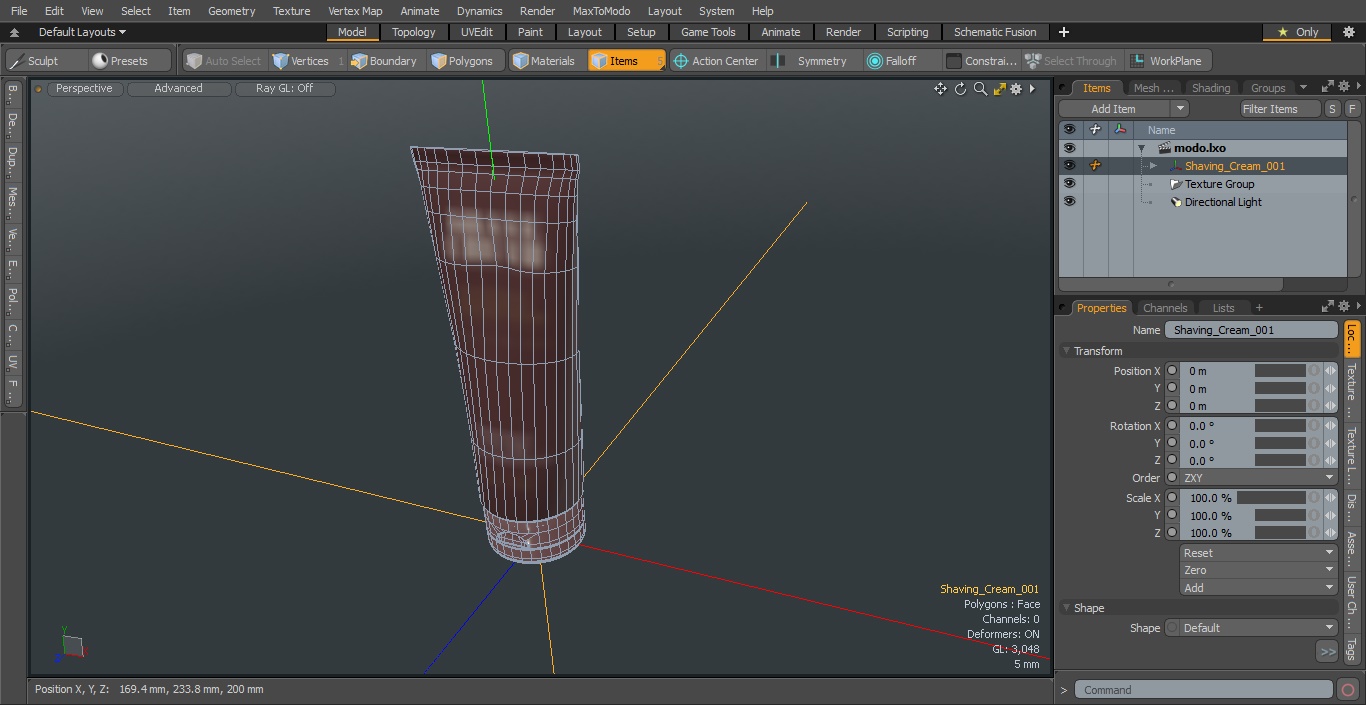 3D Shaving Cream model