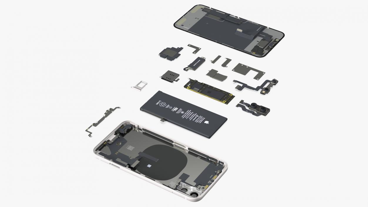 3D iPhone 11 Fully Disassembled model