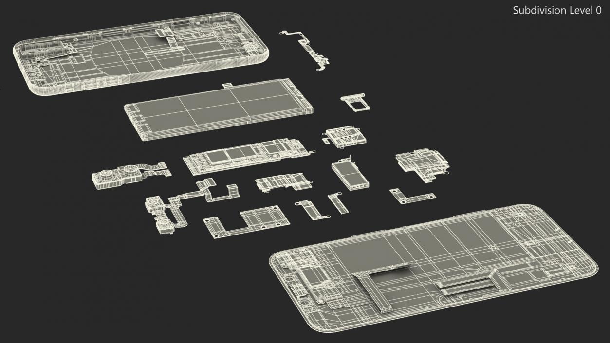 3D iPhone 11 Fully Disassembled model