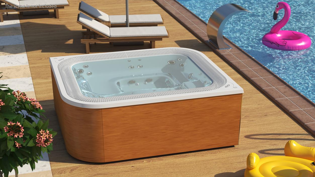 3D Jacuzzi Virtus Hot Tub with Water model