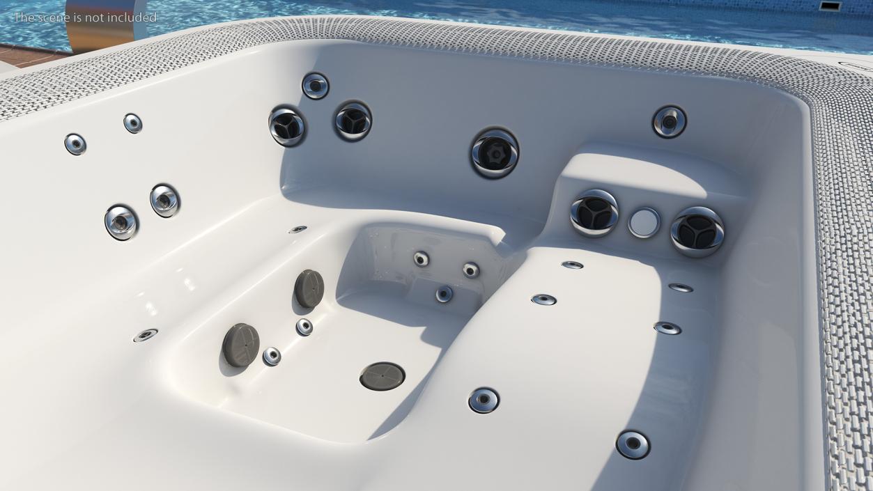 3D Jacuzzi Virtus Hot Tub with Water model