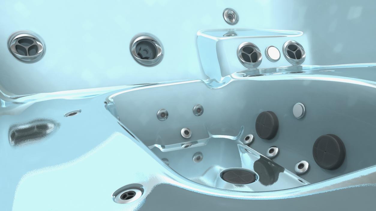 3D Jacuzzi Virtus Hot Tub with Water model