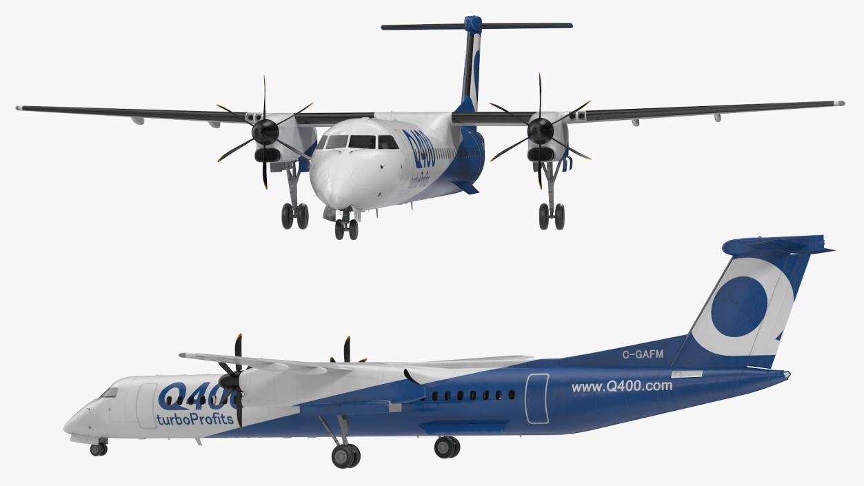 Bombardier Q400 NextGen Passenger Airplane 3D