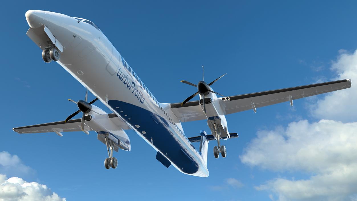 Bombardier Q400 NextGen Passenger Airplane 3D