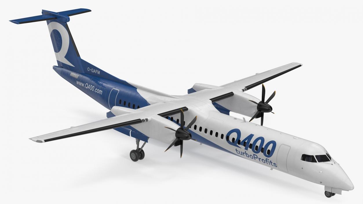 Bombardier Q400 NextGen Passenger Airplane 3D