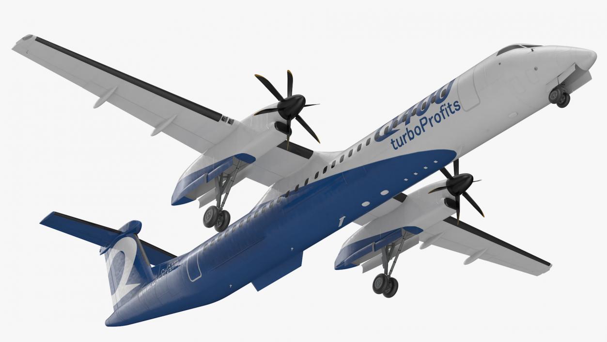 Bombardier Q400 NextGen Passenger Airplane 3D