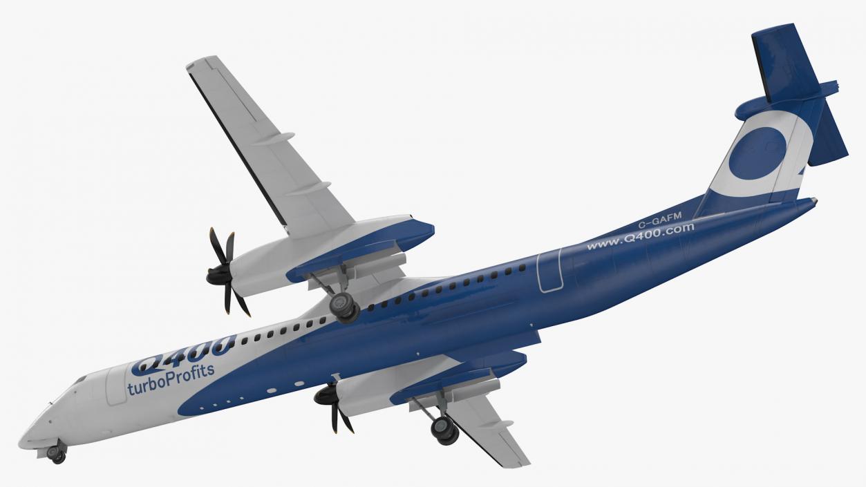 Bombardier Q400 NextGen Passenger Airplane 3D