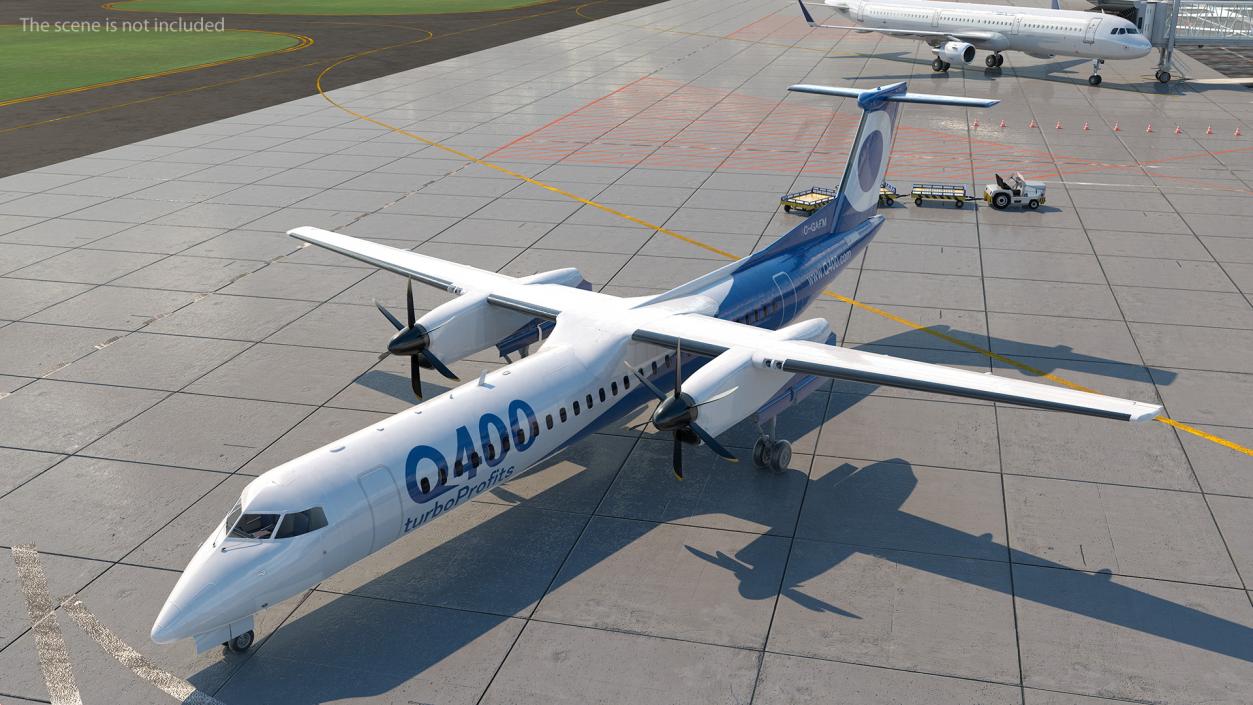 Bombardier Q400 NextGen Passenger Airplane 3D