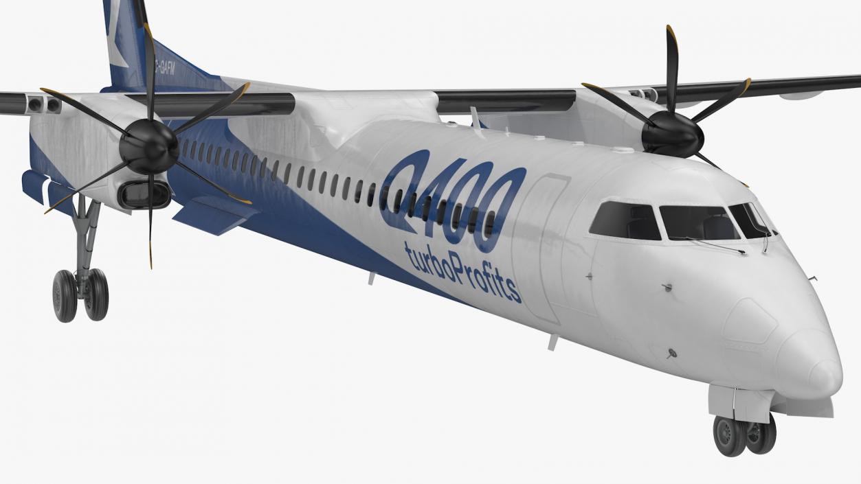 Bombardier Q400 NextGen Passenger Airplane 3D