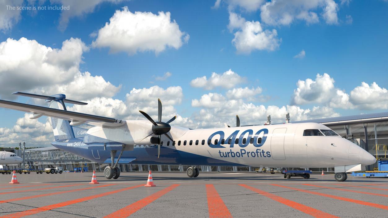 Bombardier Q400 NextGen Passenger Airplane 3D