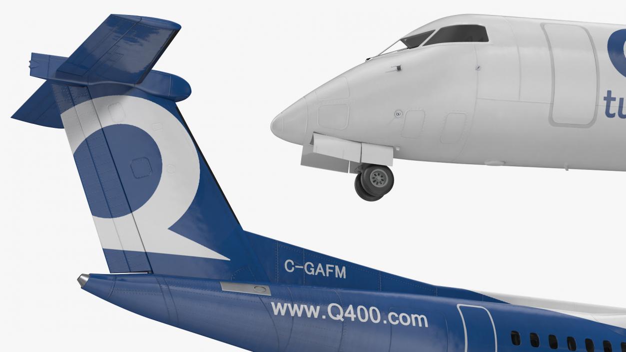 Bombardier Q400 NextGen Passenger Airplane 3D