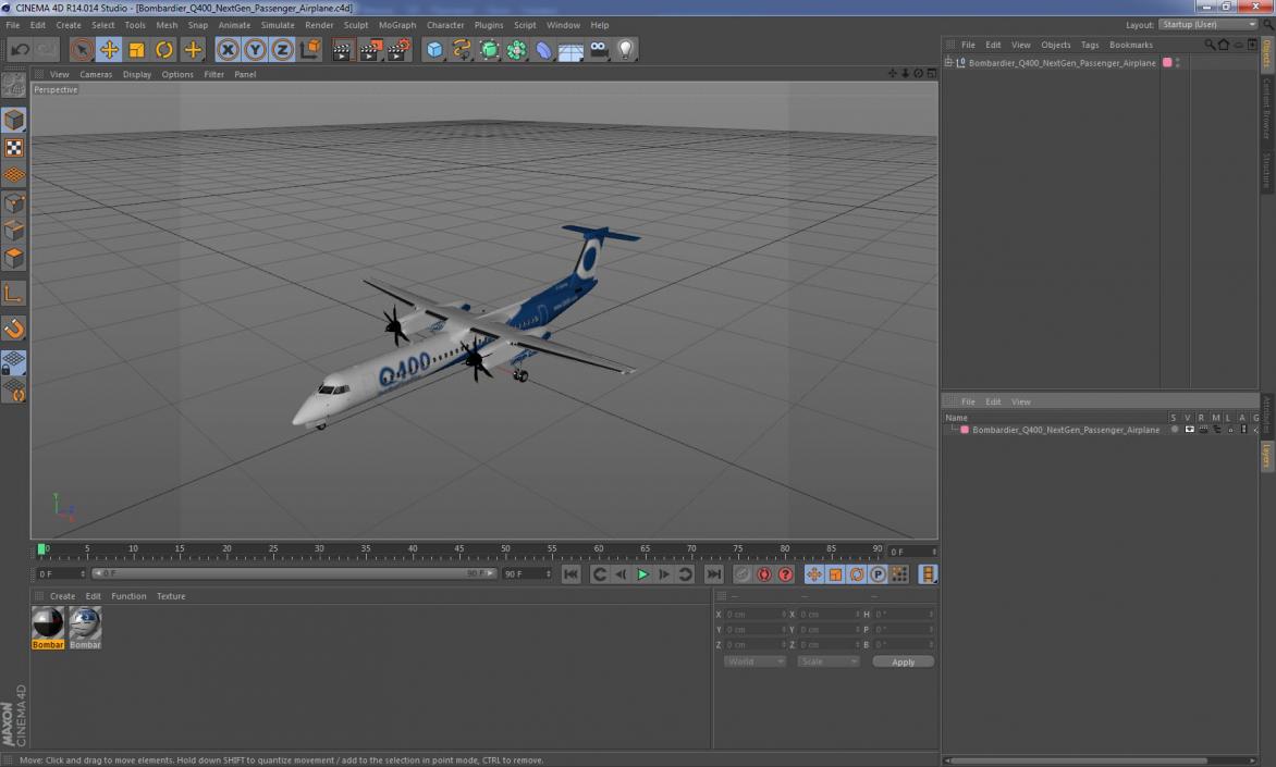 Bombardier Q400 NextGen Passenger Airplane 3D