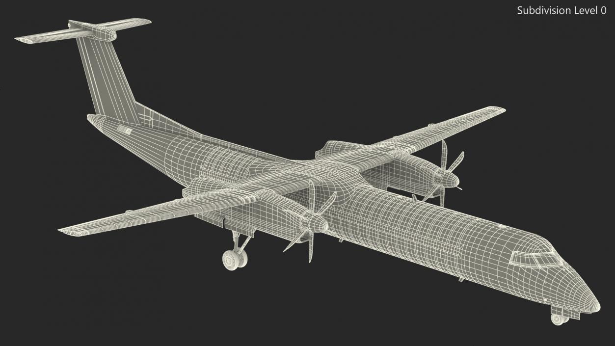 Bombardier Q400 NextGen Passenger Airplane 3D