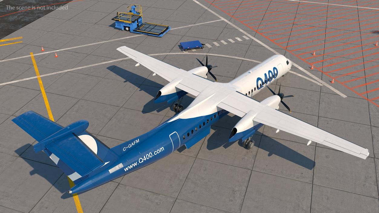 Bombardier Q400 NextGen Passenger Airplane 3D