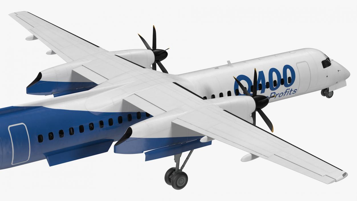 Bombardier Q400 NextGen Passenger Airplane 3D