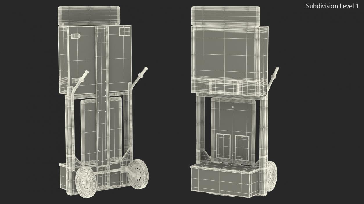 Radar Speed Sign Dolly with Matrix Messaging Display 3D