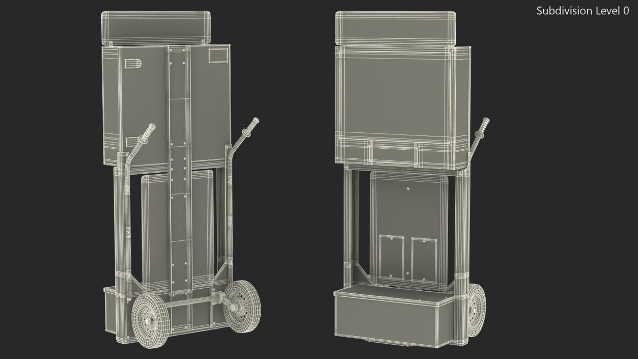 Radar Speed Sign Dolly with Matrix Messaging Display 3D