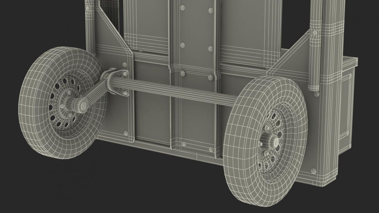 Radar Speed Sign Dolly with Matrix Messaging Display 3D