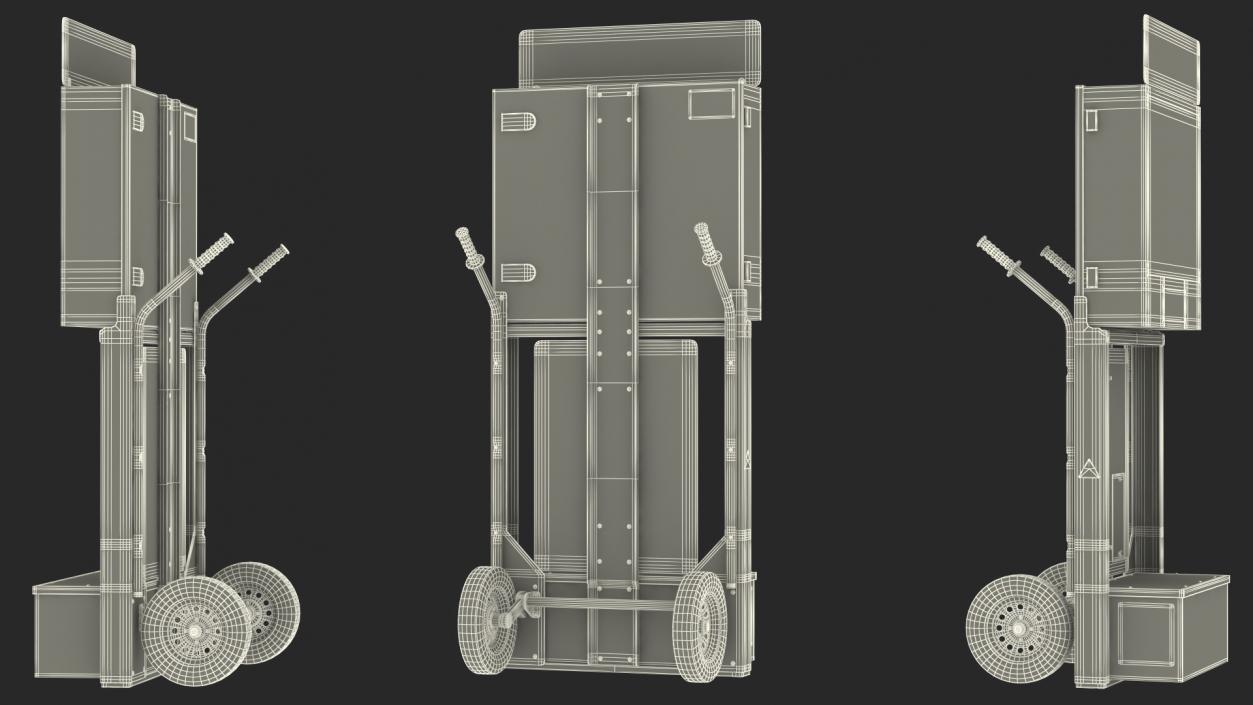 Radar Speed Sign Dolly with Matrix Messaging Display 3D