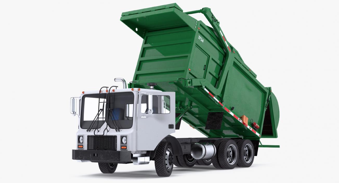 3D Trash Truck Generic Rigged