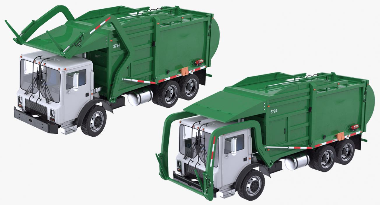 3D Trash Truck Generic Rigged