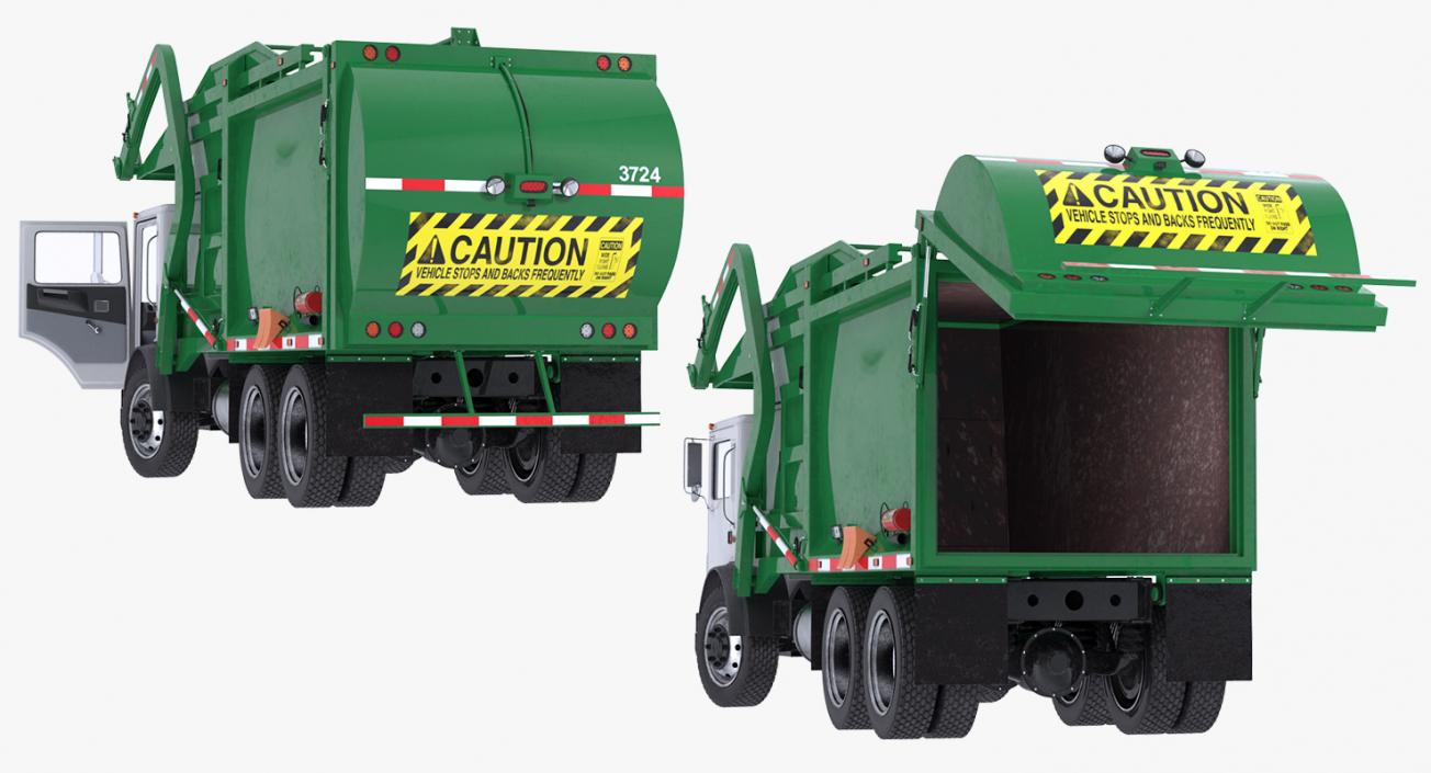 3D Trash Truck Generic Rigged