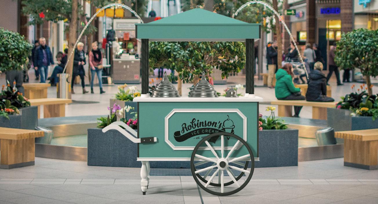 3D model Retro Ice Cream Cart