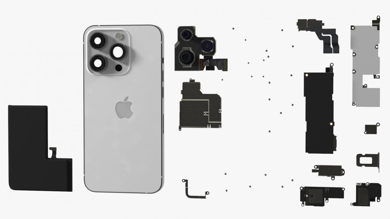 iPhone 14 Pro Disassembled without Display 3D