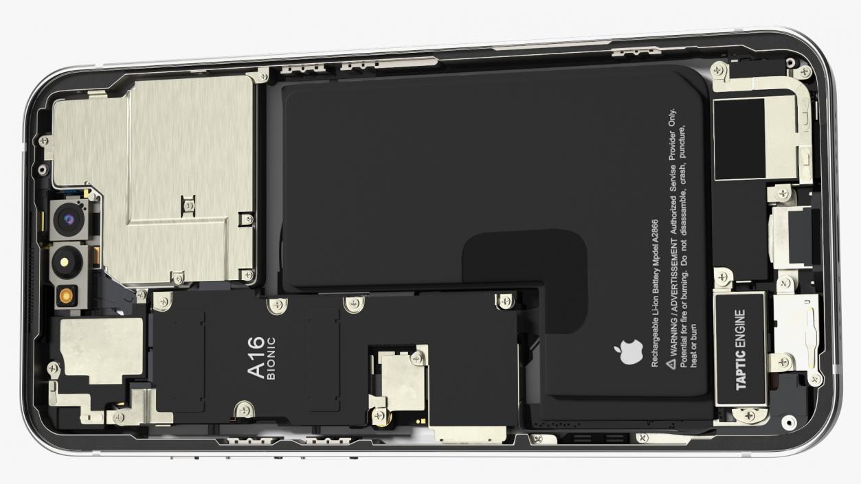 iPhone 14 Pro Disassembled without Display 3D