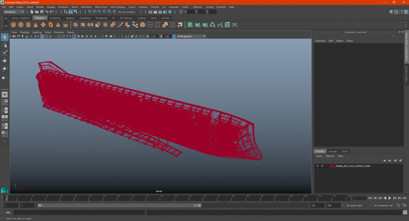 3D Noah Ark Cross Section Dirty model