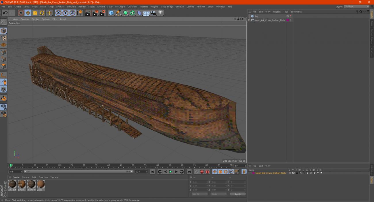 3D Noah Ark Cross Section Dirty model
