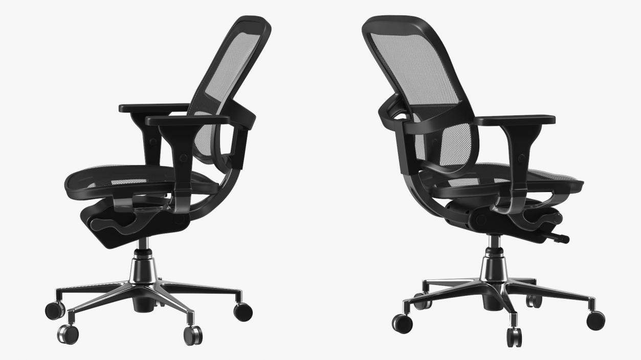 3D Office Chair with Armrests