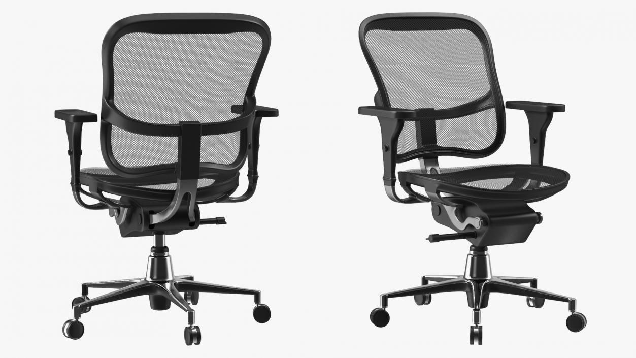 3D Office Chair with Armrests