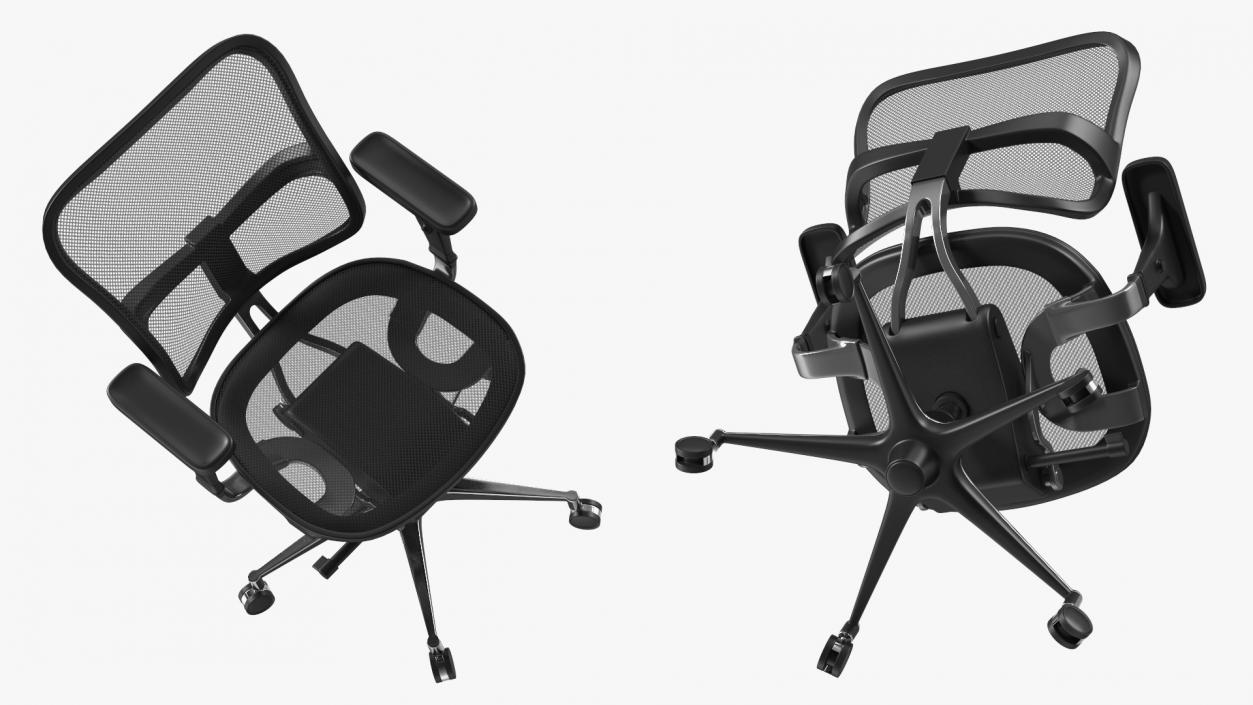 3D Office Chair with Armrests