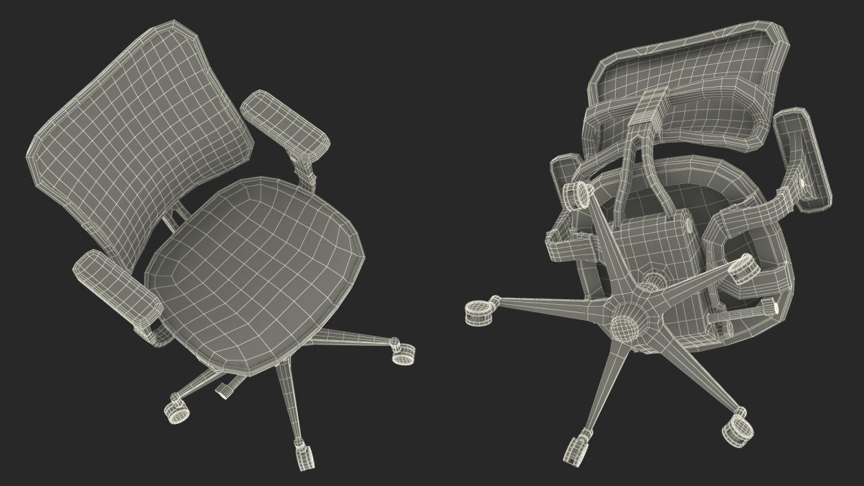 3D Office Chair with Armrests