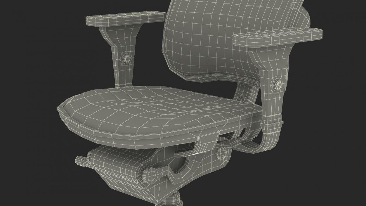 3D Office Chair with Armrests