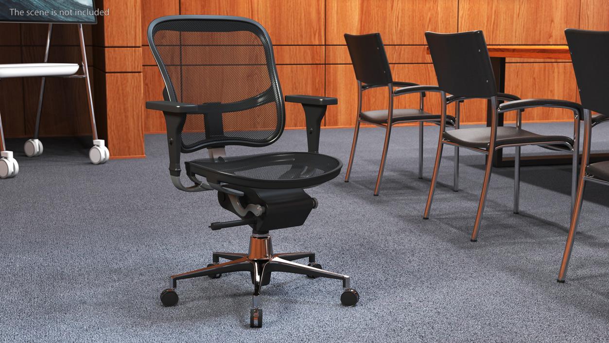 3D Office Chair with Armrests