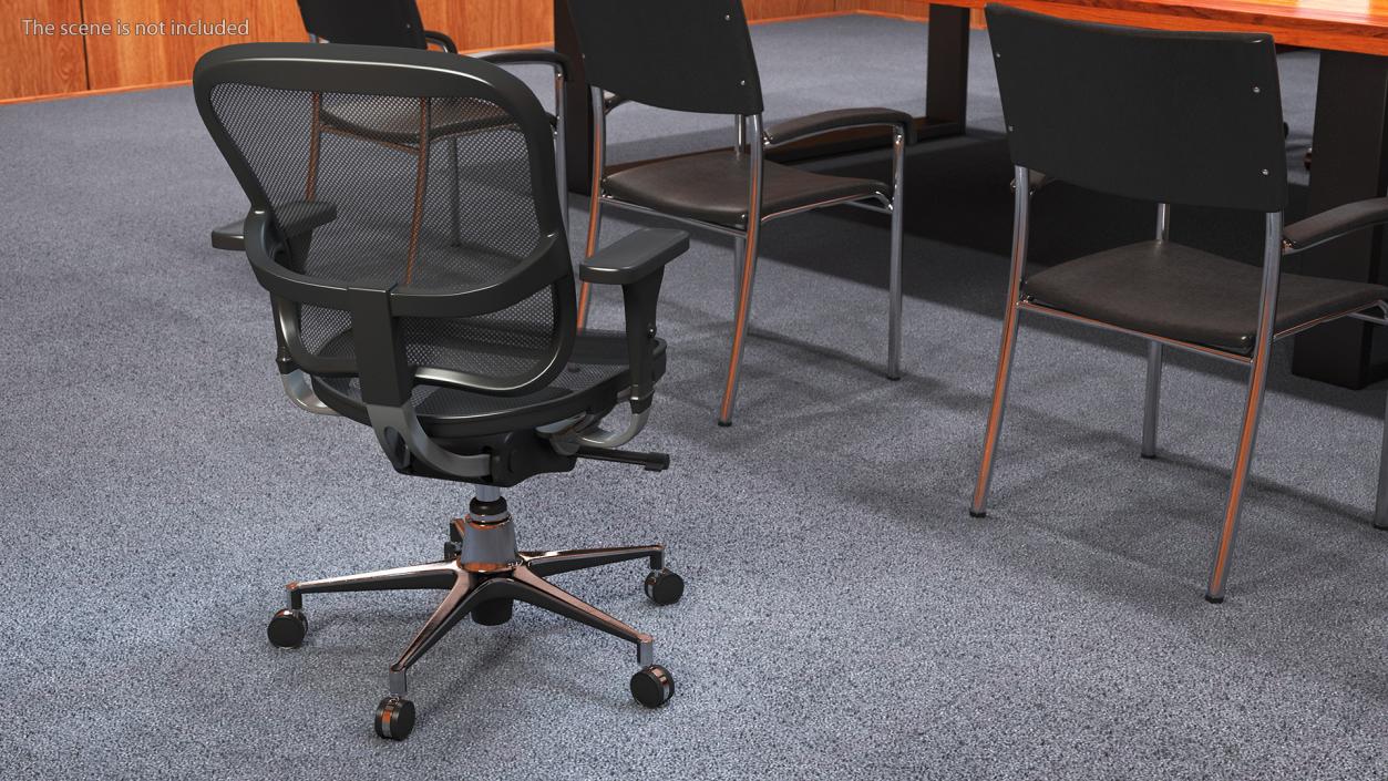 3D Office Chair with Armrests