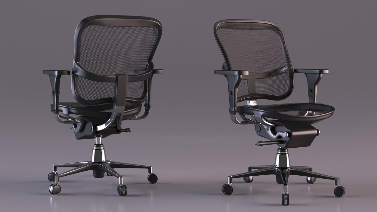 3D Office Chair with Armrests