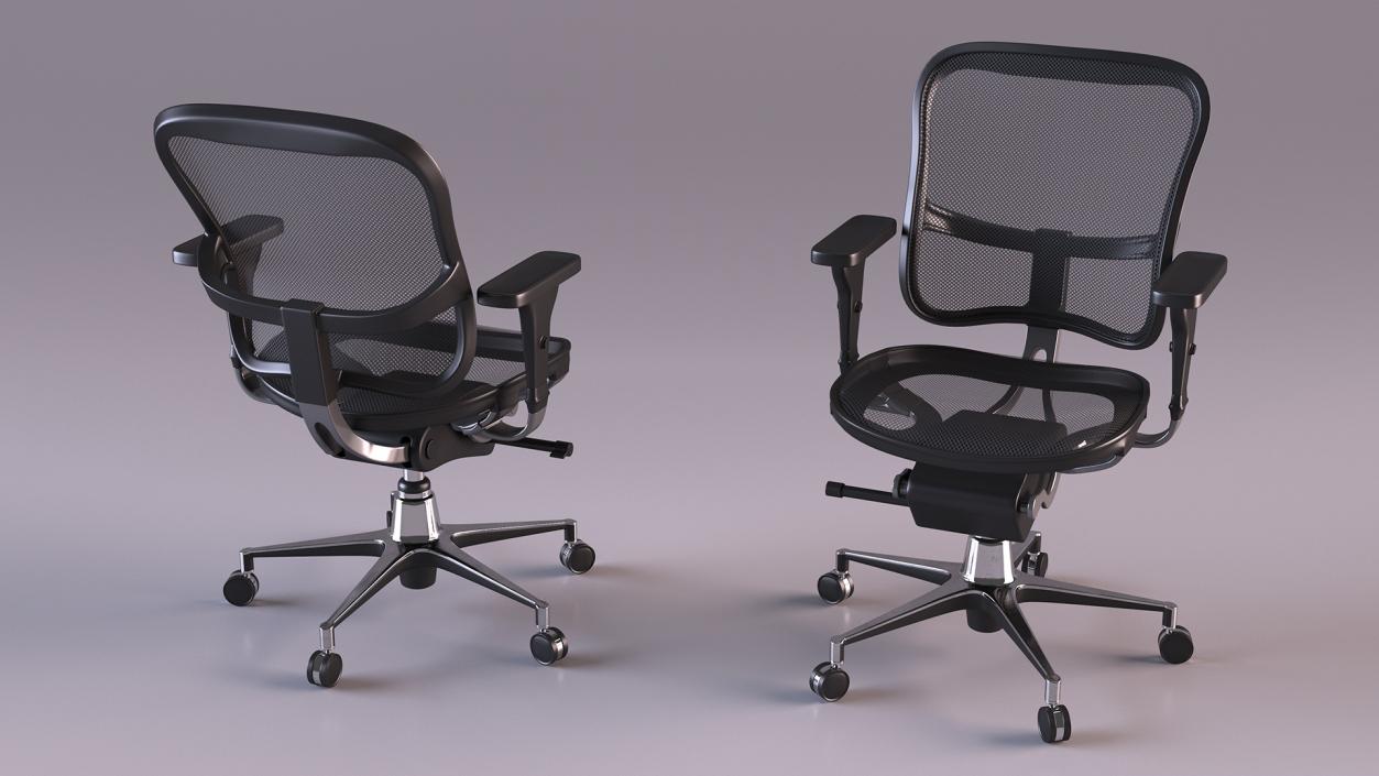 3D Office Chair with Armrests