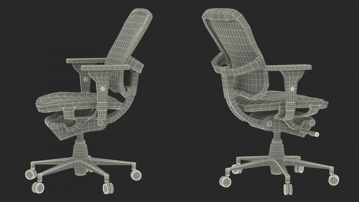 3D Office Chair with Armrests