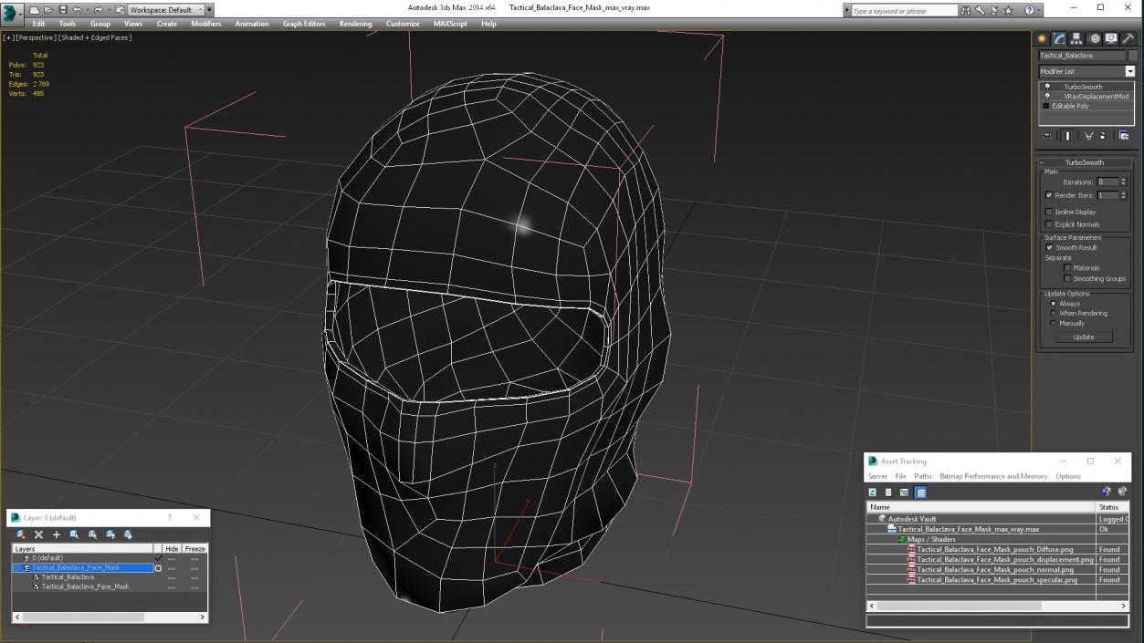 3D Tactical Balaclava Face Mask model