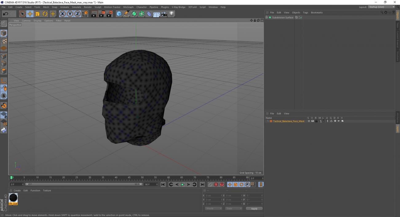 3D Tactical Balaclava Face Mask model