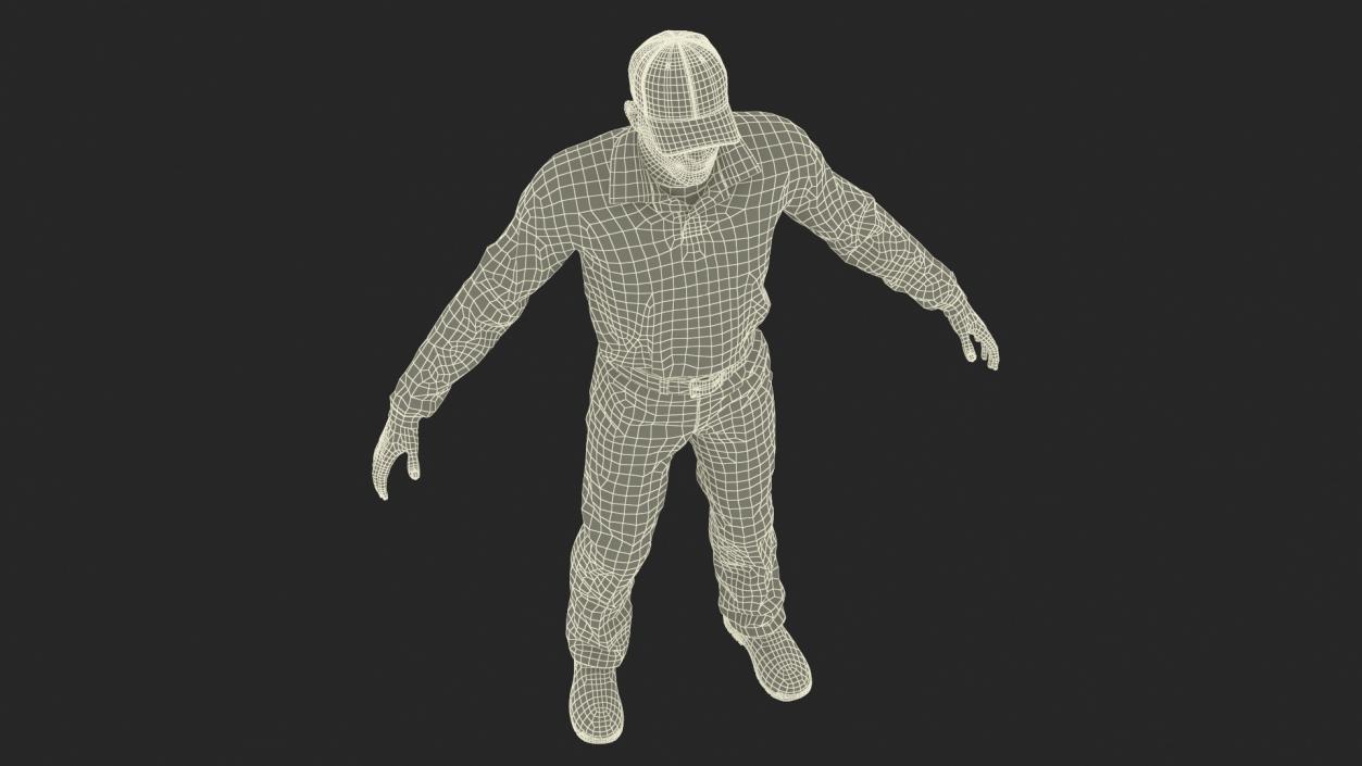 Young Man in Casual Clothes Rigged 3D model