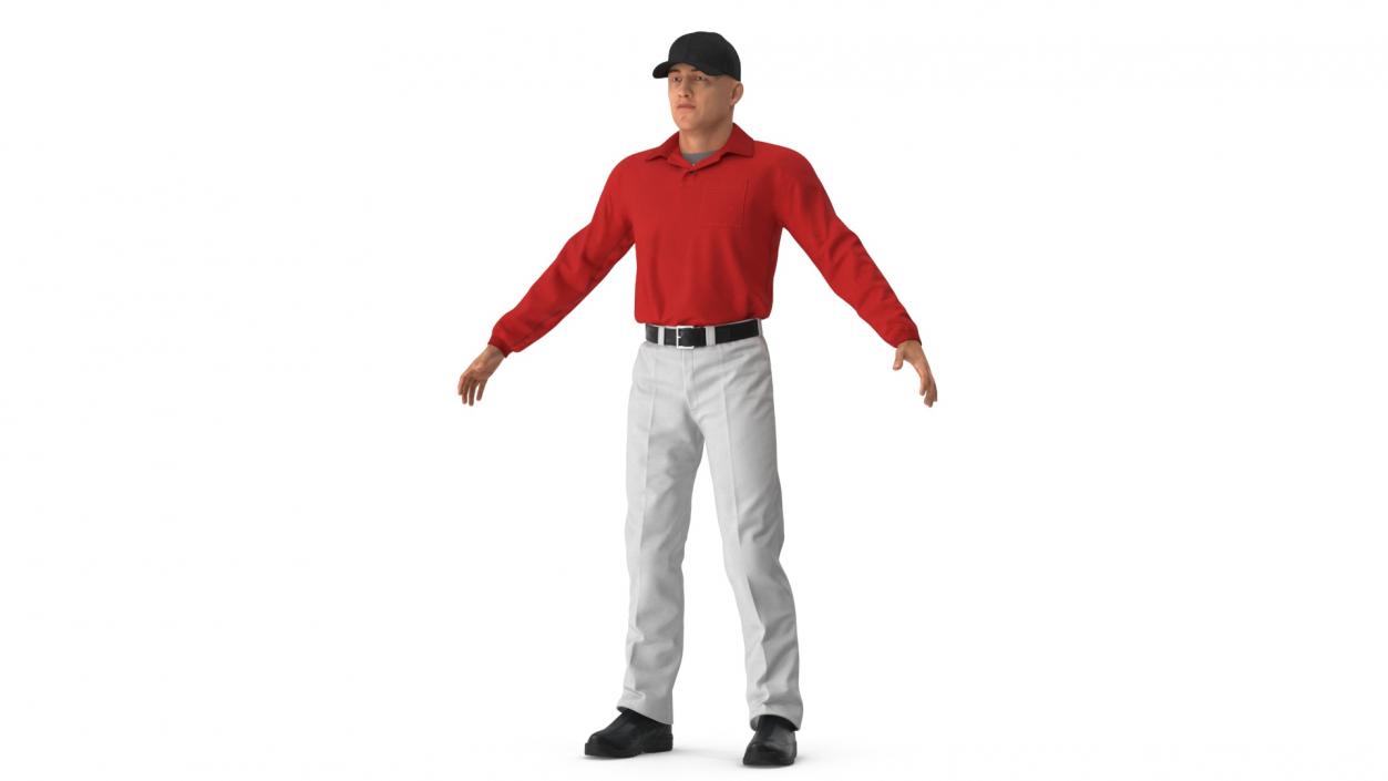 Young Man in Casual Clothes Rigged 3D model