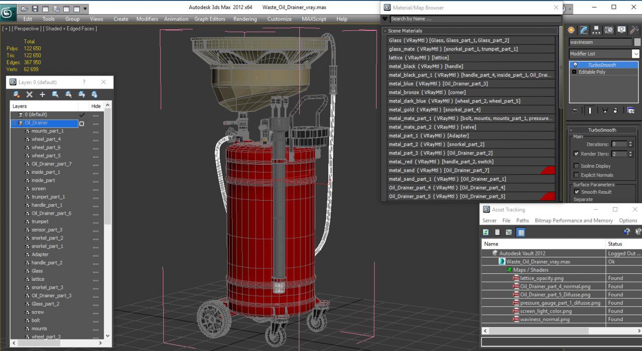 Waste Oil Drainer 3D